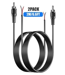 RCA to Speaker Wire Adapter, Speaker Bare Wire Cables to RCA Plugs Adapter Re…