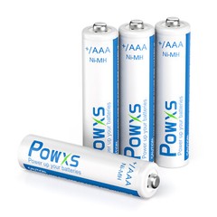Powxs AAA NiMH Rechargeable Batteries Lot Pack, EBL FY-809 8-Slot LCD Charger