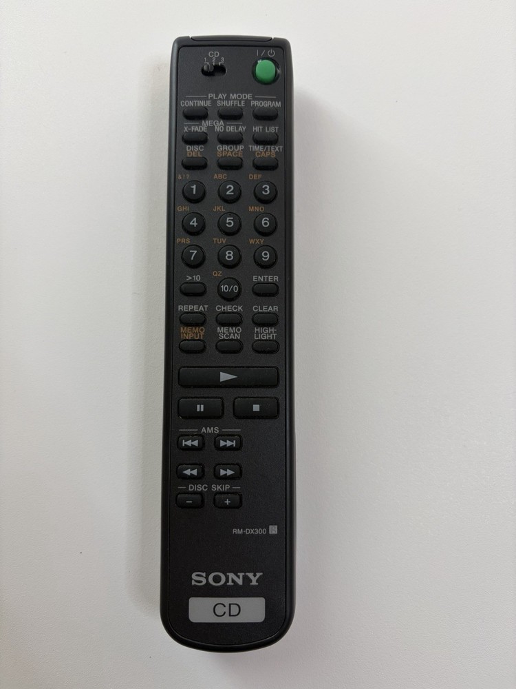 Sony RM-DX300 Wireless CD Remote Control, Black, Range More Than 10 m