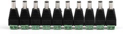 Areyourshop 10 Pcs 5.5mm x 2.5mm CCTV Camera DC Power Male Jack Black