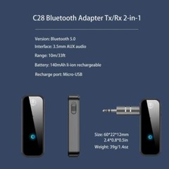 Wireless Bluetooth 5.0 Transmitter Receiver for Car Music Audio Aux Adapter lot
