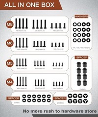 “Universal TV Mounting Hardware Kit | M4/M5/M6/M8 Screws & Spacers | VESA-Comp..