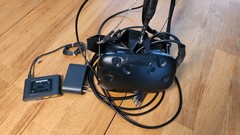 HTC Vive Virtual Reality 2x Headset LOT – USED in Raving Rabbids Arcade – TESTED