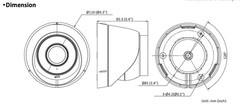 CMIP1042-28 4MP H.265+ 2.8mm Wide Angle Lens 100ft Turret IP Network Dome Camera
