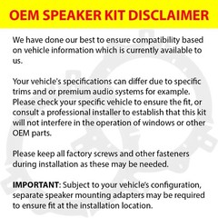 KICKER 43DSC6804 6″X8″ OEM SPEAKER REPLACEMENT KIT FOR FORD F-150 1999-2014