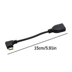 High-Speed Mini HDMI to HDMI Cable 90 Degree 0.15M 1080P Gold-Plated Connectors