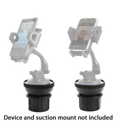USA Gear Universal Adjustable Vehicle Cup Holder Adapter w/Suction Mount Surface