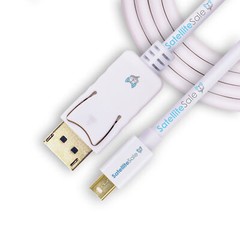 SatelliteSale Mini DisplayPort to Display Port DP Cable 4K/30Hz 8.64Gbps White