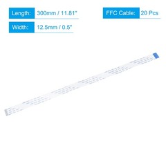 FFC Ribbon Flat Flexible Cable 24 Pin 0.5mm 300mm (B Type) for LCD Laptop 20pcs