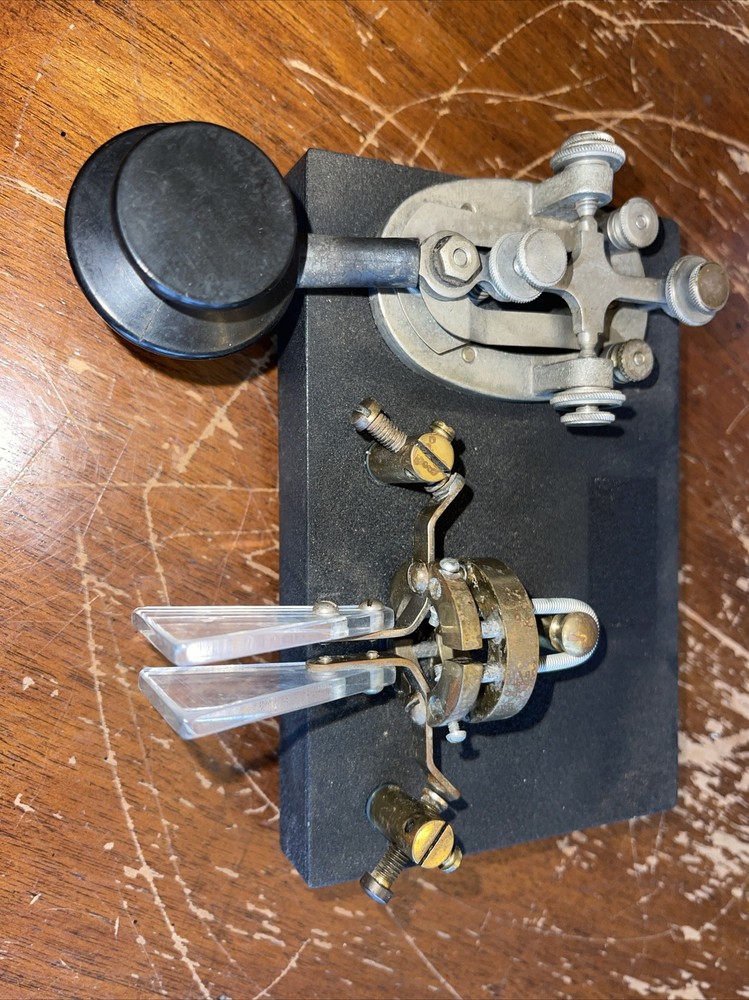 BENCHER ? BY 1 IAMBIC PADDLE & Straight Key Home Brew Very Interesting Set Up