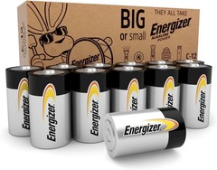 C Batteries Power 12 Pack Alkaline Long Lasting Household Use Devices