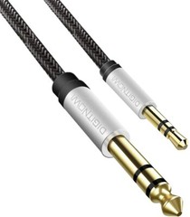 6.35mm 1/4″ to 3.5mm 1/8″ Male TRS Stereo Audio Cable with Alloy Housing