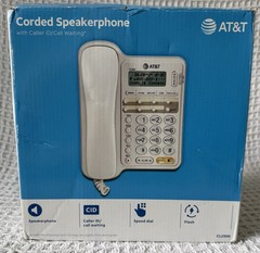 AT&T CL2909 Corded Speakerphone with Caller ID – White