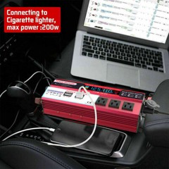 5000W Car Power Inverter DC 12V To AC 110V Pure Sine Wave Solar Converter LCD
