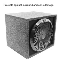 8Inch High Excursion Black Steel Mesh Subwoofer Grille