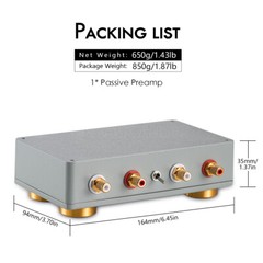Passive HiFi Stereo Preamp Audio Booster Volume Controller for Power Amplifier