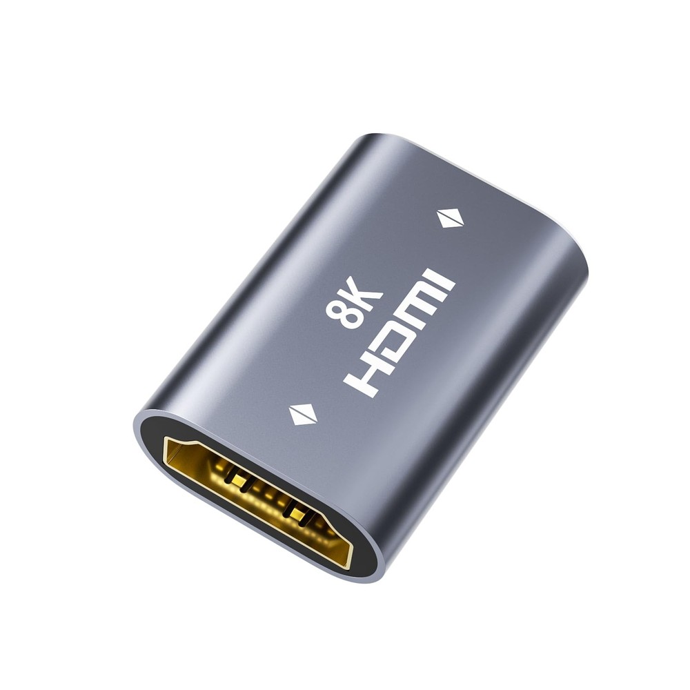LEENUE HDMI Coupler 8K Female to Connector, 1 Pack 1 8K, Silver