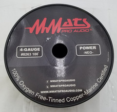 MMats Pro Audio 4-Guage #8263 100’Power-Neg100%Ox Free Tinned Copper-Marine Cert