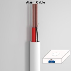 SECURITY WIRE BURGLAR ALARM 22/2 CCA CABLE WHITE 500FT CL2/CL3 RATED PVC JACKET