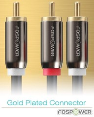 FosPower RCA Y-Adapter (6 Feet), 1 RCA Male to 2 RCA Male Y Splitter Digital …