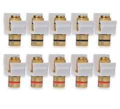 Speaker Post Snap-in Banana Keystone Jack – White, 10pcs