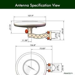 Durable 150 Miles 360° Omni-directional Amplified TV Antenna Digital HDTV Video