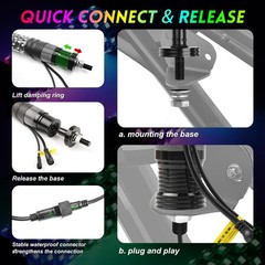 2x 1~3FT Laser LED Whip Spiral Chasing RGB Fat Whip Light For Can Am Polaris RZR