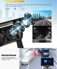 1080P Wireless 7″ Truck Quad Monitor Backup Camera for Trailer RV