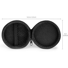 Earphone Case MAS CARNEY Headphone Earbud Hard Protective Round, Purple