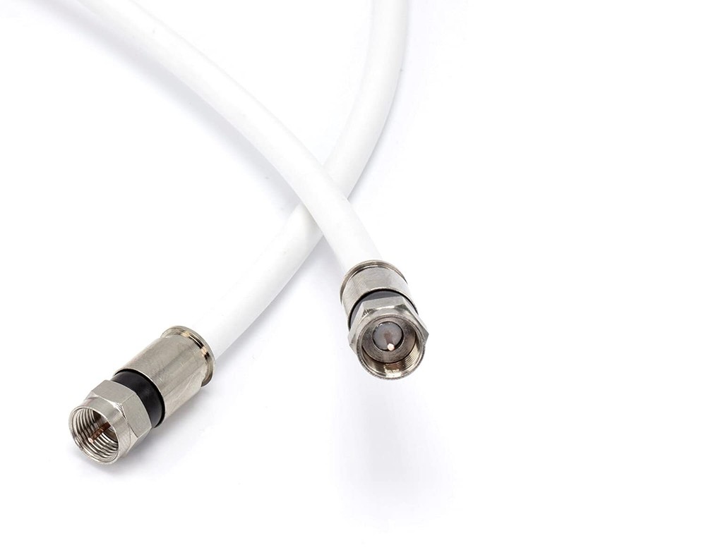 White, High Speed RG6 Coax, High Frequency Coaxial Cable, 150 Feet (45 Meter)