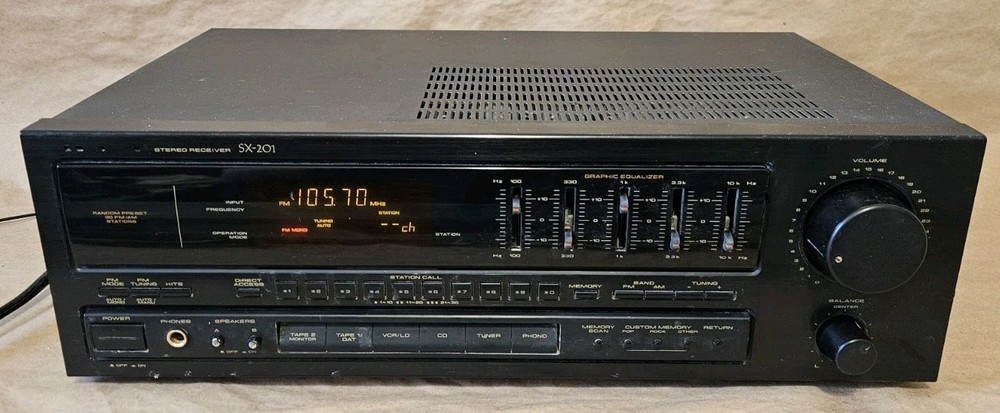 Pioneer SX-201 – 2 Channel AM FM Phono Stereo Receiver W/ Graphic Equalizer