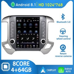 4+64G Android Car Radio Tesla Screen GPS for Chevy Silverado GM Sierra 2014-2018