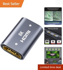 24K Gold-Plated HDMI Coupler – 8K Ready for Ultimate Visual Experience