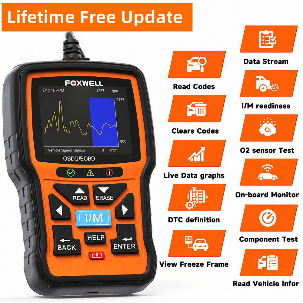 Foxwell OBD2 Scanner Code Reader OBDII Check Engine Car Diagnostic Tool