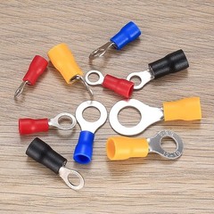 102 Pcs Disconnect Electrical O Ring Crimp Terminals Black, blue, red, yellow