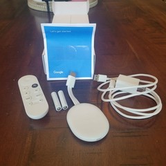 Google Chromecast with Google TV 4K GA01919-US Snow White TESTED