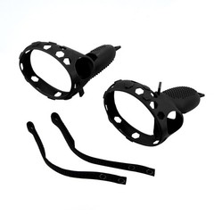 2Pcs Handle Grip Cover Silicone+Nylon Strap For Oculus Quest 2 VR Controller