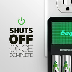 Energizer Rechargeable AA and AAA Battery Charger with 4 AA NiMH Batteries