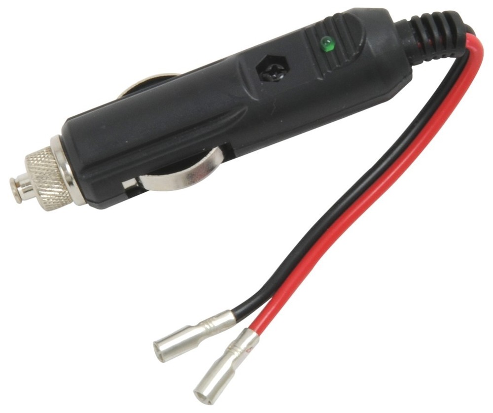 RoadPro RPPS-225 CB Radio 12 Volt DC Fused Power Lighter Plug with Hook Up Leads