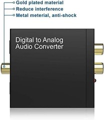 192KHz DAC Digital to Analog Audio Converter Optical to RCA 3.5mm Jack Adapter
