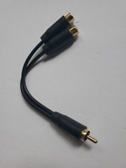 RCA Male To Dual RCA Female 6 Inch Adapter Cord Transfer 1 Count