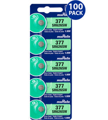 Murata 377 (SR626SW) Silver Oxide Watch Battery (20 Count) – Replaces Sony 377