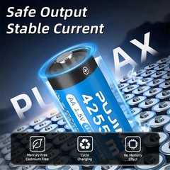 8 PCS PUJIMAX 1.5V Rechargeable AA Lithium-ion Batteries 3400mWh + Charging Dock