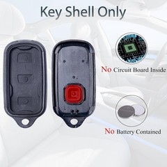 3+1 Button Key Fob Remote Shell Replacement Case Fits 1999–2009 4Runner Sequoia