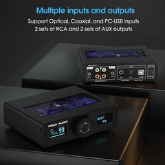 HiFi USB DAC with ESS9038Q2M AK4493 Digital to Analog Audio Converter DSD256