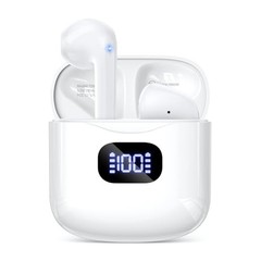 Wireless Earbuds Bluetooth 5.3 Headphones, 40Hrs Playback Stereo Ear A-White