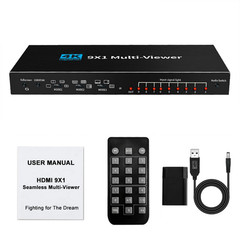 4K 30hz 9×1 HDMI-Compatible Multi-viewer 9 In 1 Out 1080P Screen Seamless Switch