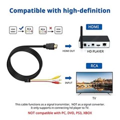 HDMI To RCA AV Adapter Converter Cable CVBS 3RCA 1080P Composite Video Audio