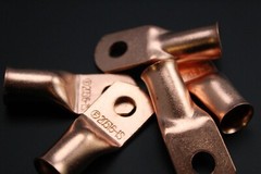 COPPER BATTERY LUGS RING TERMINALS #10 1/4 5/16 3/8 1/2 CRIMP SOLDER AWG LOT
