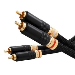 Pair 5N OFC Pure Copper Conductor Wire HiFi Audio Signal Interconnect RCA Cable